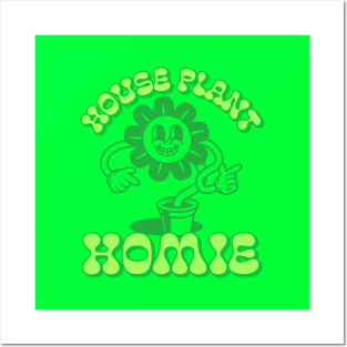 House Plant Homie Smiling Daisy Posters and Art